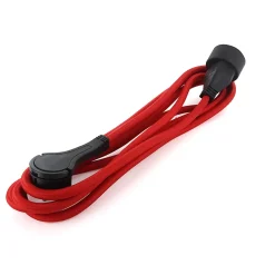 Prolongateur text. fiche plate 3m rouge/noir Chacon