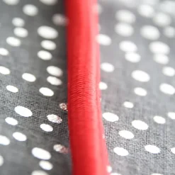 Prolongateur text. fiche plate 3m rouge/noir Chacon