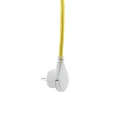 Prolongateur text. fiche plate 5m jaune/noir Chacon
