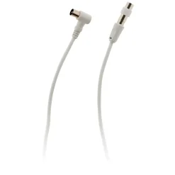Prolongateur TV mâle/mâle + adaptateur F/F 5m - Zenitech