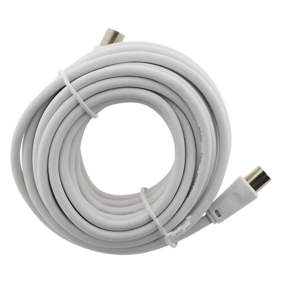 Prolongateur TV mâle/mâle + adaptateur F/F 2m - Zenitech