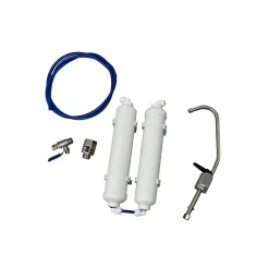 Purificateur D'eau Sous évier Duo Filtre Sédiments 5µ Et élimine Mauvais Goût Et Mauvaises Odeurs Avec Robinet Et Kit Installation