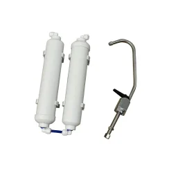 Purificateur D'eau Sous évier Duo Filtre Sédiments 5µ Et élimine Mauvais Goût Et Mauvaises Odeurs Avec Robinet Et Kit Installation