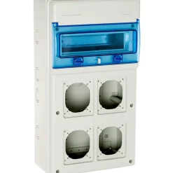 1311pv4 Coffret étanche Ip65 Pour 4 Prises électriques à Composer - 11 Modules - Solera Indubox