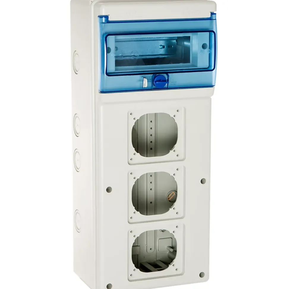 1308pv3 Coffret étanche Ip65 Pour 3 Prises électriques à Composer - 8 Modules - Solera Indubox