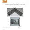 Équerres Taquet LIT 3 Trous 55X65X35X3 Acier - 10 pièces