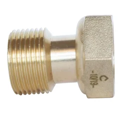 Raccord 2 pièces pour compteur mâle 1/2-femelle 3/4