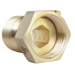 Raccord 2 pièces pour compteur mâle 1/2-femelle 3/4
