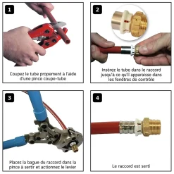 Raccord à sertir fixe femelle PER D16 F3/4 - GARIS - 3306-16-20