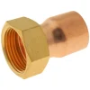 Raccord collet battu cuivre droit à souder sur tube cuivre Ø22 - sortie écrou tournant femelle 20/27 (3/4"), lot de 2