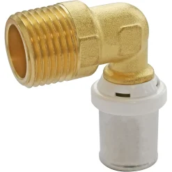 Raccord coudé à sertir pour tube Multicouche Ø20 - coude mâle 15/21 (1/2")