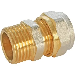 Raccord droit à compression pour tube Multicouche Ø20 - droit mâle 15/21 (1/2")