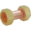 Raccord droit 2 écrous tournants Femelle 20/27 (3/4") - Femelle 20/27 (3/4") - douille cuivre