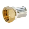 Raccord droit à sertir pour tube PER Ø12 - droit ecrou tournant 15/21 (1/2")