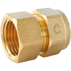 Raccord droit femelle PER à compression Ø12 - Femelle 15/21 (1/2")