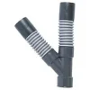 Raccord d'évacuation souple PVC Y Wirquin ø40 mm à coller