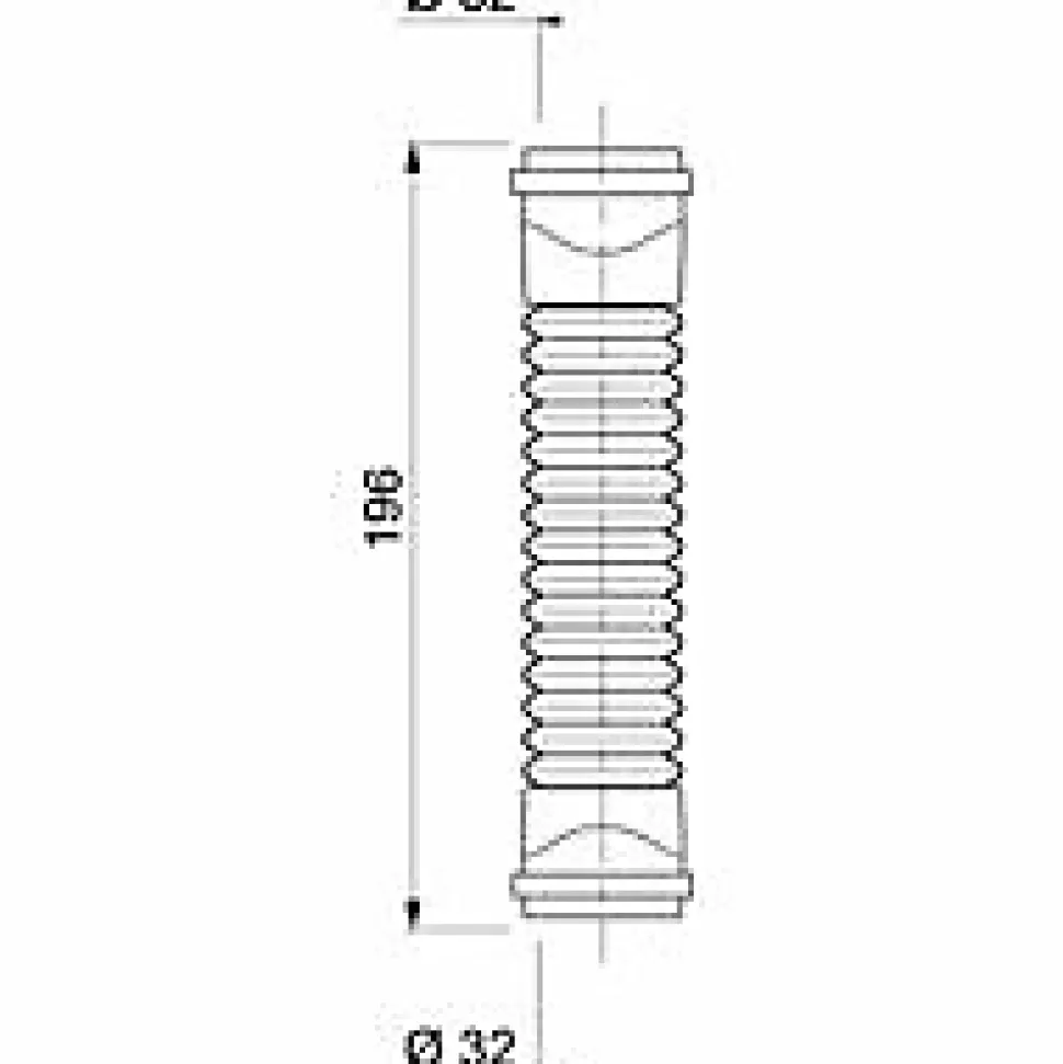 Raccord d'évacuation souple Wirquin Push Fit ø32 mm
