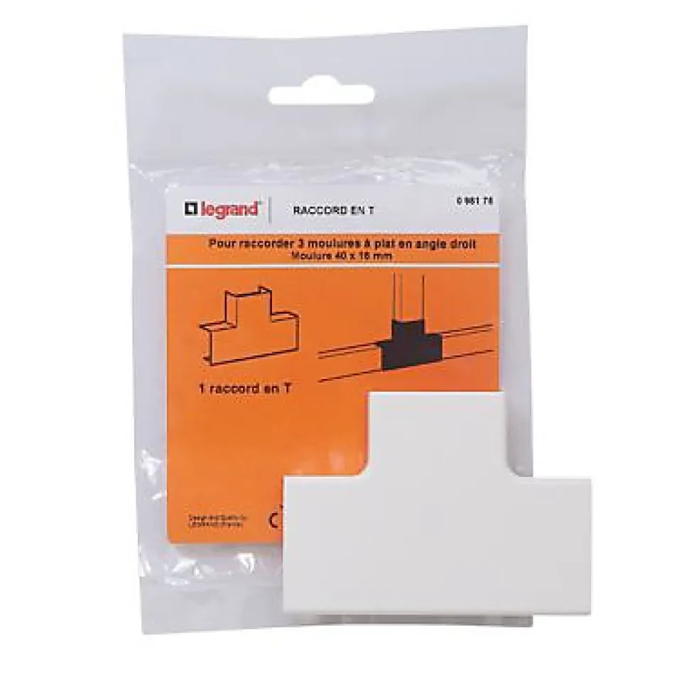 Raccord en T pour moulure 40 x 16 mm Legrand