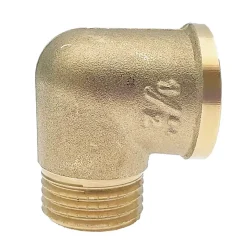 Raccord laiton coudé 90 degrés mâle femelle à visser diam 1/2" - lot de 5