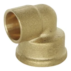 Raccord laiton coudé à souder sur tube cuivre Ø14 - sortie femelle 15/21 (1/2"), lot de 2