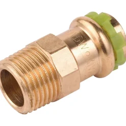 Raccord laiton droit à sertir - M 3/4' - Diamètre 16 mm - Aalberts Integrated Piping Systems