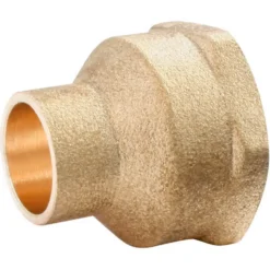 Raccord laiton droit à souder sur tube cuivre Ø14 - sortie femelle 12/17 (3/8"), lot de 2