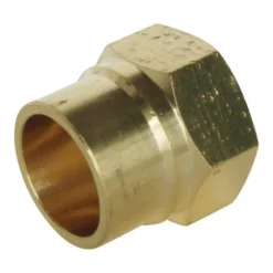 Raccord laiton droit à souder sur tube cuivre Ø14 - sortie femelle 12/17 (3/8"), lot de 2