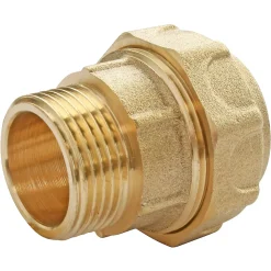 Raccord laiton droit pour PE Ø25 - Mâle 15/21 (1/2")