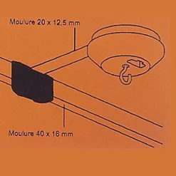 Raccord mur-plafond pour moulure 40 x 16 mm Legrand