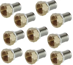 Raccord PER à sertir DN 16 1/2'' avec écrou tournant Somatherm for you 10 pièces