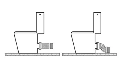Raccord WC extensible MULTIDROIT - Extensibilité: 180-380mm - raccordement canalisation diam : 93 et 100 mm