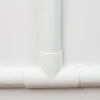 Raccords à clipser blancs moulure demi-circulaire D-Line 30x15 mm