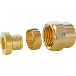 Raccords droits PER à compression Ø12 - écrou tournant 12/17 (3/8"), lot de 2