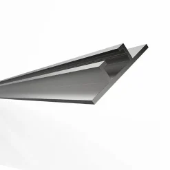 Rail de renfort 40mm x 10mm alu pour fixation d'enseignes, finition brut, lg 1000mm