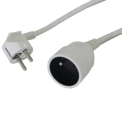 Rallonge blanche H05VVF 3G1 5mm² 10m avec clapet