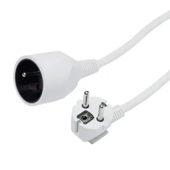 Rallonge blanche H05VVF 3G1 5mm² 10m avec clapet