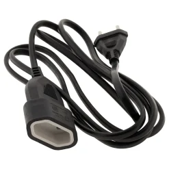 Rallonge de câble HO5VV-F 2x1mm² - 2m - noir - Zenitech