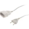 Rallonge de câble HO5VV-F 2x1mm² - 5m - blanc - Zenitech