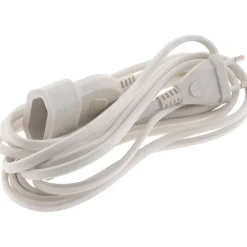 Rallonge de câble HO5VV-F 2x1mm² - 5m - blanc - Zenitech