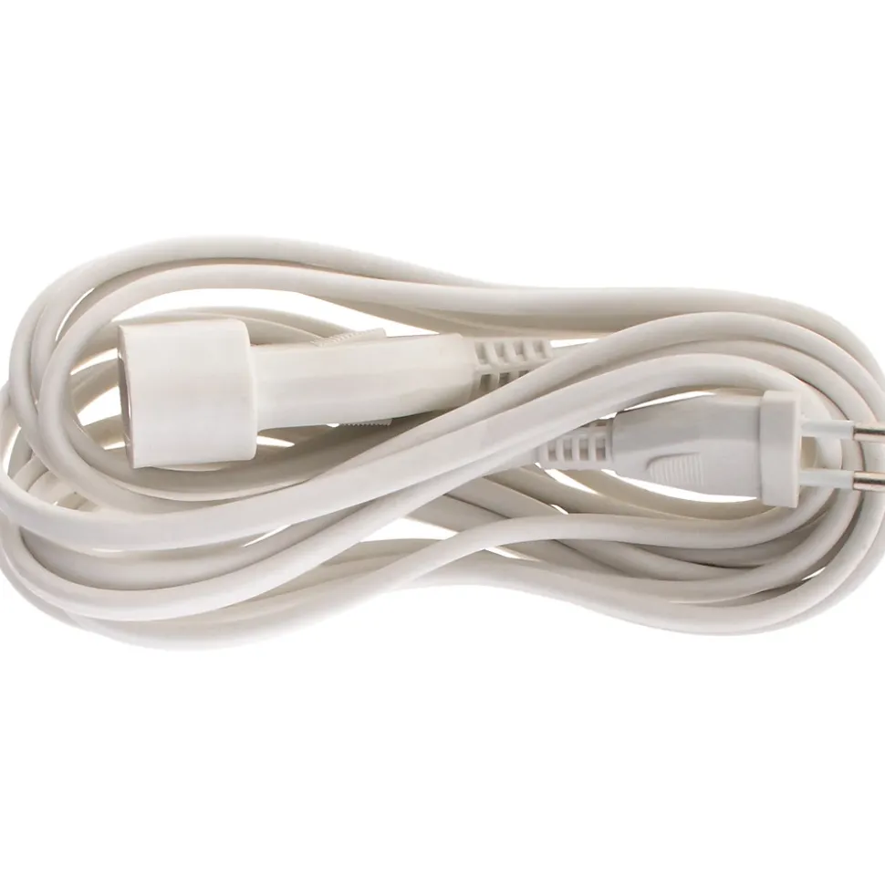 Rallonge de câble HO5VV-F 2x1mm² - 5m - blanc - Zenitech