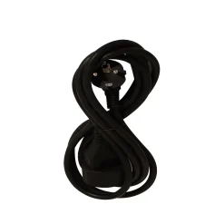 Rallonge HO5VV-F 3G 1,5mm² 3m - Noir - Chacon