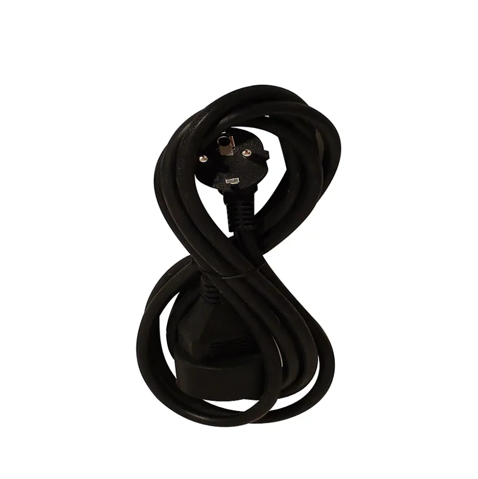 Rallonge HO5VV-F 3G 1,5mm² 3m - Noir - Chacon