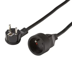Rallonge intérieur H05VV-F Diall 3 x 1.5 mm² 3m + prise noir