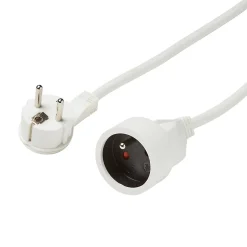 Rallonge intérieur H05VV-F Diall 3 x 1.5 mm² 3m + prise blanc