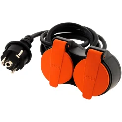 Rallonge IP44 2 prises + clapet 5m Zenitech