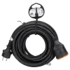 Rallonge IP44 10m + clip fixation orange Zenitech