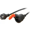 Rallonge IP44 5m + clip fixation orange Zenitech