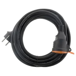 Rallonge IP44 5m + clip fixation orange Zenitech