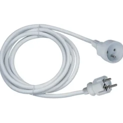 Rallonge électrique - GAO - 16A - Câble 5m - Blanc - Flexible - Durable