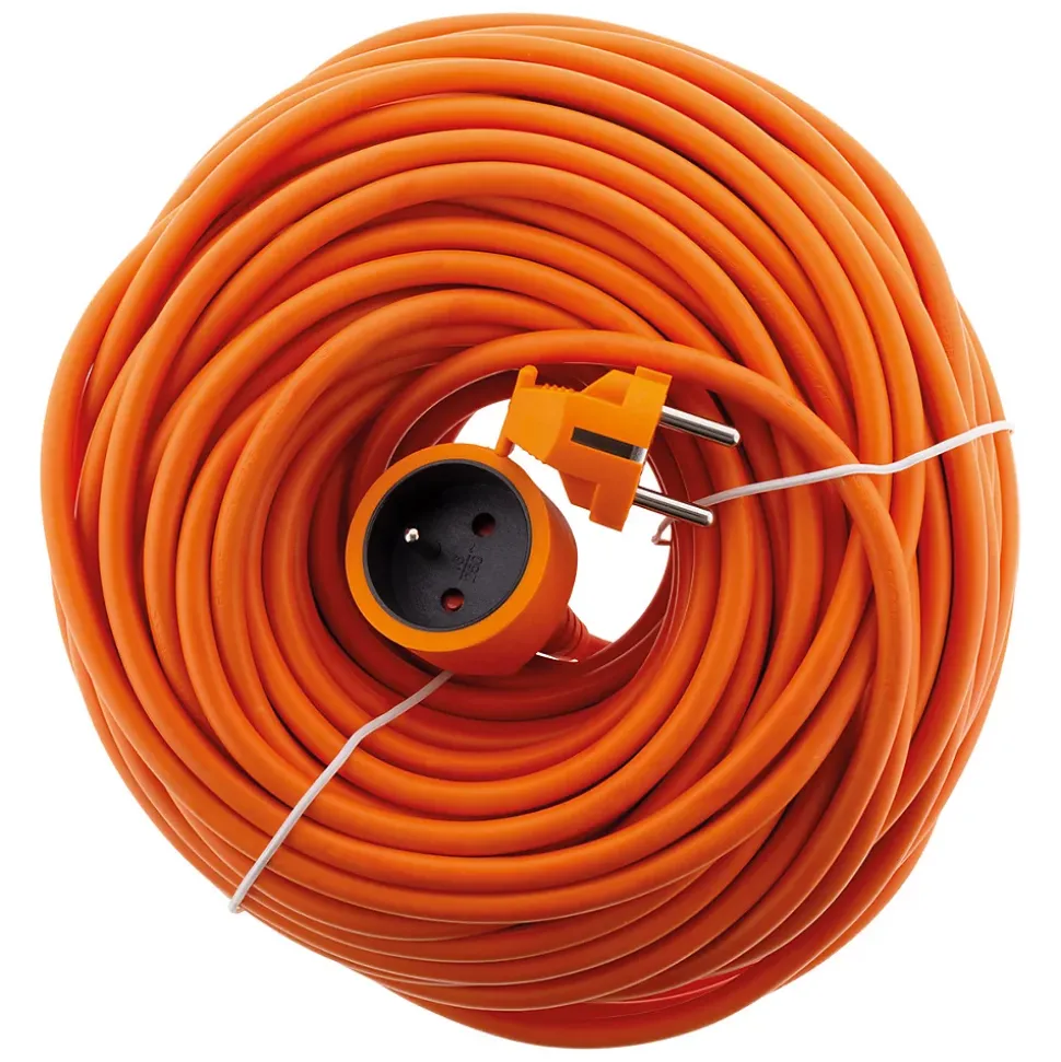 Rallonge électrique Schuko 2P+T 25m - Orange - Zenitech